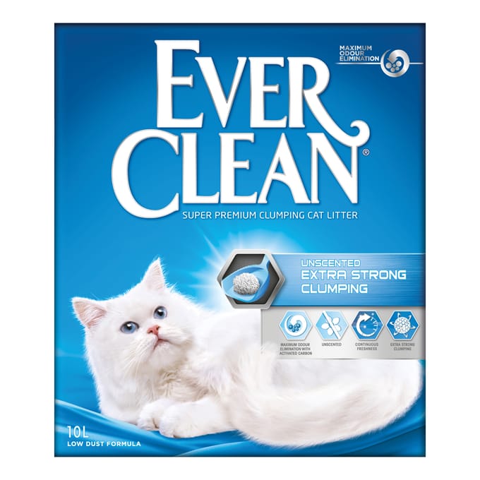 10l Ever Clean® Extra Strong Kattenbakvulling Parfumvrij Kat