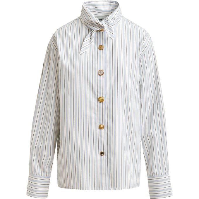 Essentiel Antwerp Pointy Collar Shirt Blouses Lichtblauw Jomato