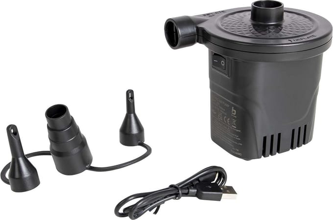Bo-Camp - Elektrische pomp - Oplaadbaar - USB - 250 ltr/min