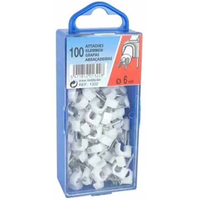 Reddy Clips 6mm Wit 100st.