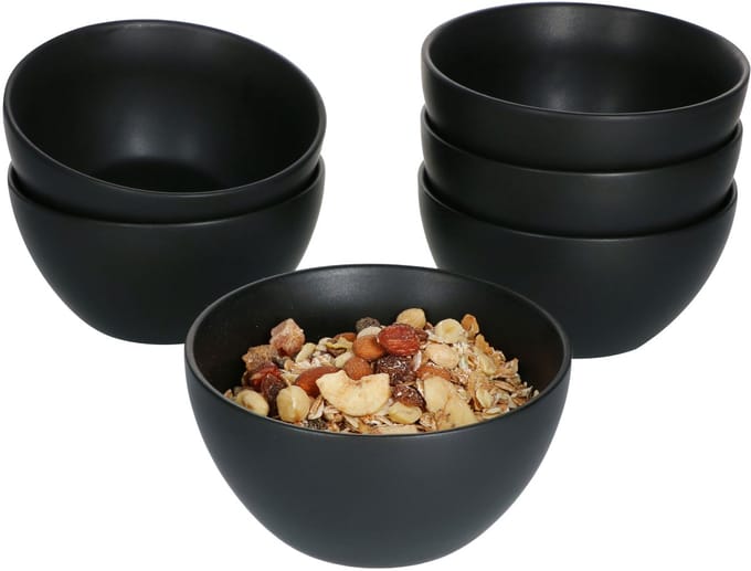 MamboCat Set van 6 graankommen Leopard Lampart Nero zwart