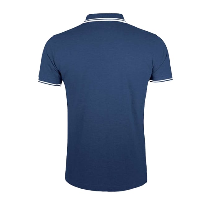 SOLS Heren Pasadena Poloshirt (Franse marine / Wit)