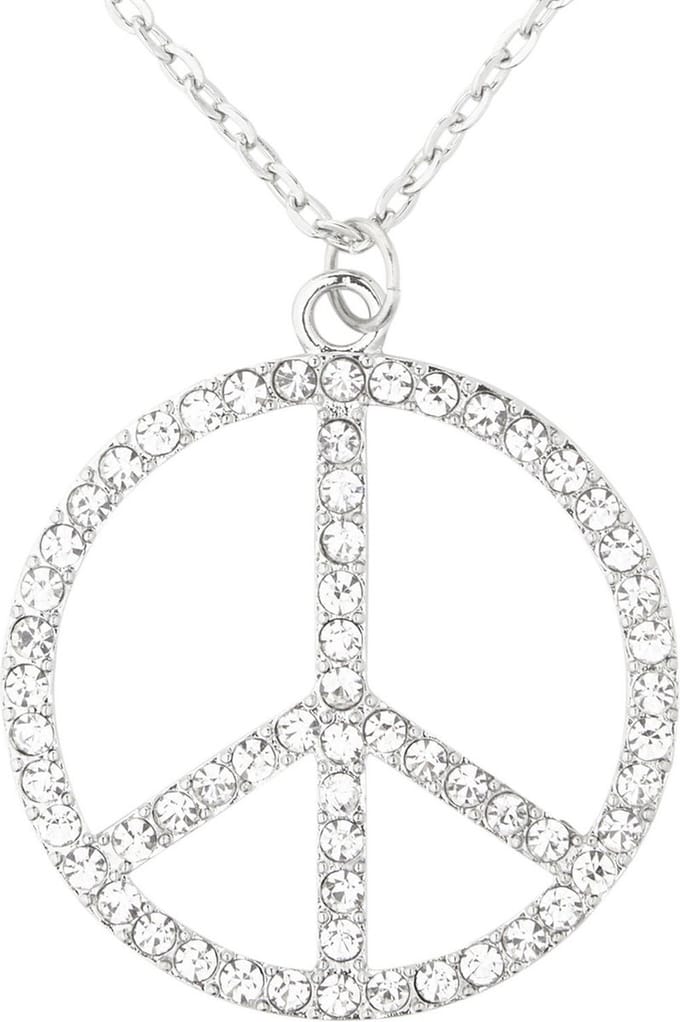Widmann Ketting met Peace ketting - Hippie Flower Power - Sixties - sieraden