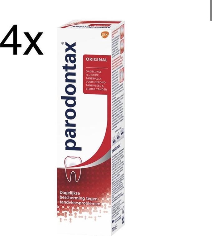 Parodontax Tandpasta Original 4×75 ml