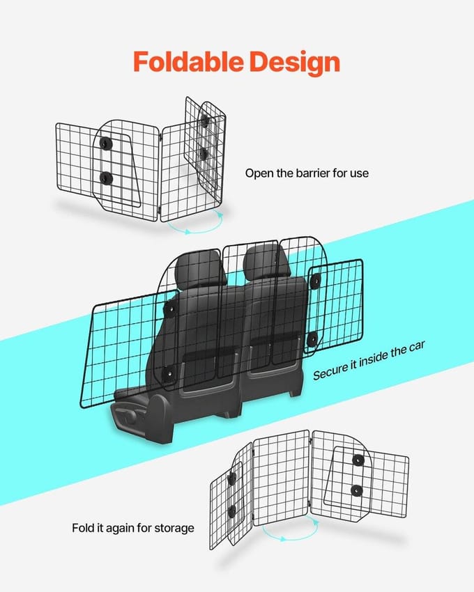 Hond Autobarrière 36,6 -60  Verstelbaar Huisdier Scheidingshek voor Bagageruimte