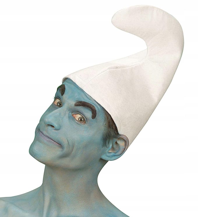 Muts Mutsje van de Smurf Kabouter Dwerg Gnoom Wit Kostuum Outfit