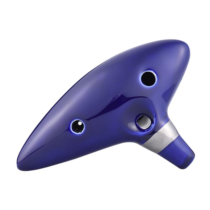 12-gaats Ocarina keramische alt-C-schipfluit blaasmuziekinstrument blue