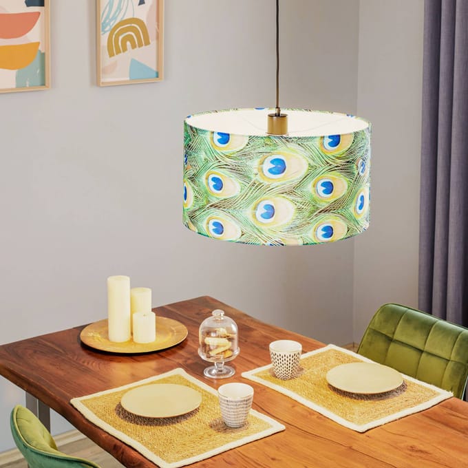 BRITOP Hanglamp Pauw, Ø 45 cm, groen