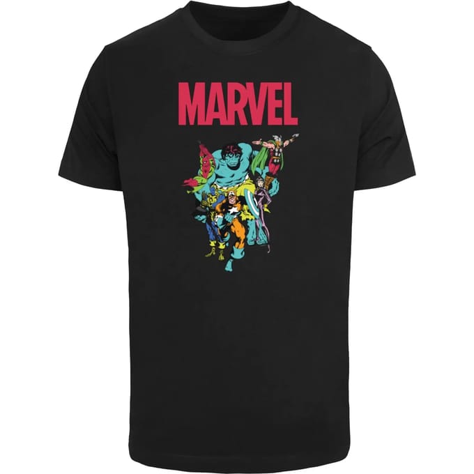 Merchcode Marvel - Avengers Pop Group Heren Tshirt - S - Zwart