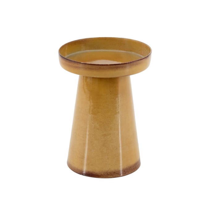 Metalen kaarsenstandaard mustard