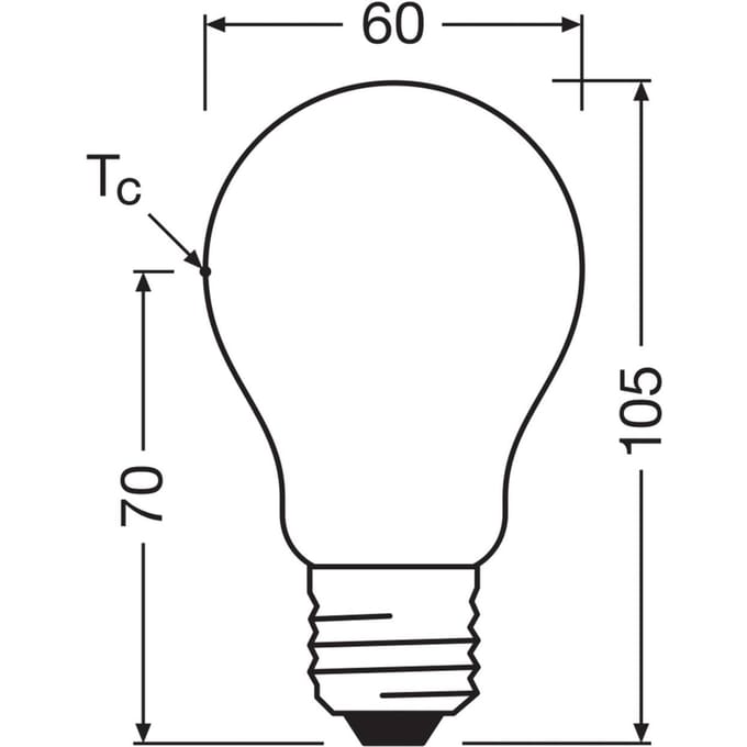 Osram E27 LED Lamp | 2.2W 2700K 220V/240V 827 470Lm | 320° Dimbaar
