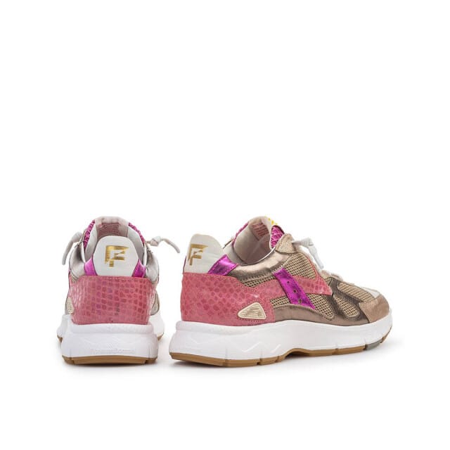 Floris Van Bommel Sfw-10152 Daysi Sneakers - Leer - Dames - Goudkleurig - Maat 37
