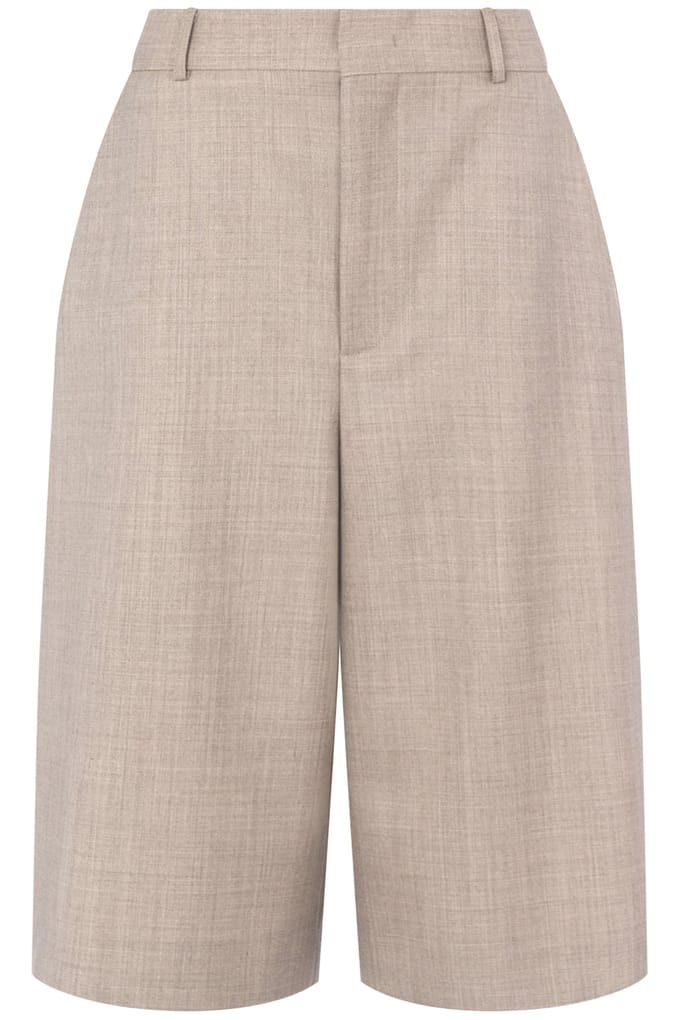 Moschino Wool Canvas Bermuda Shorts Beige Taglia: 46 | Pantaloncini Outlet | Donna | Marrone