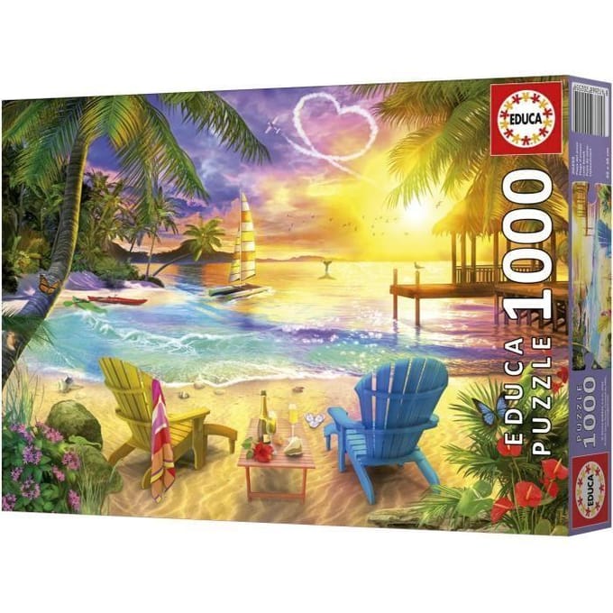 Educa - Liefdesstrand - Puzzel - 1000 stukjes - Legpuzzel
