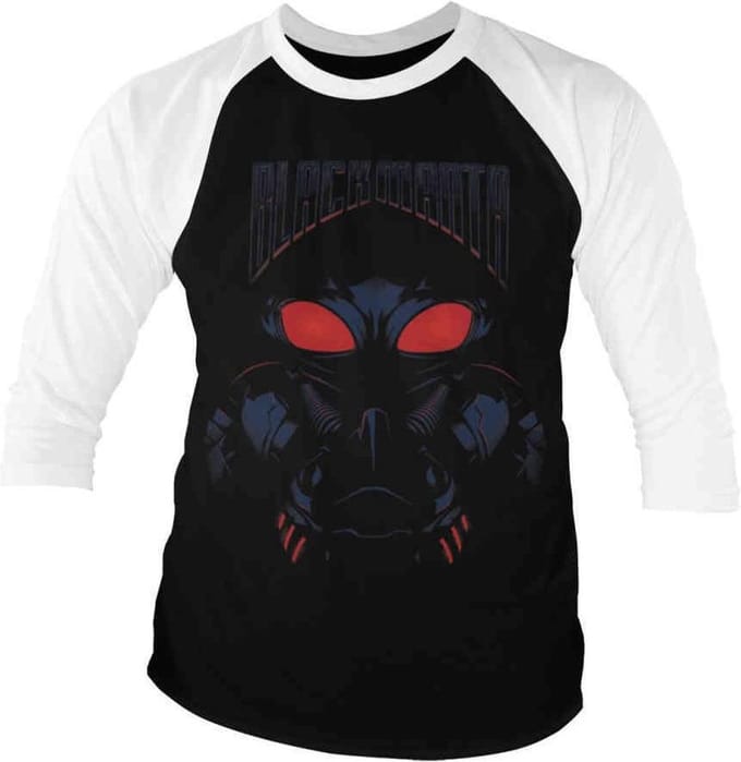DC Comics Aquaman Raglan top -M- Black Manta Zwart/Wit