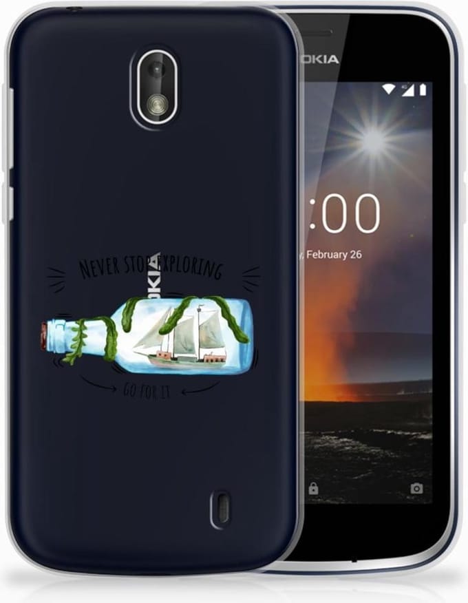 Nokia 1 Telefoonhoesje met Naam Boho Bottle