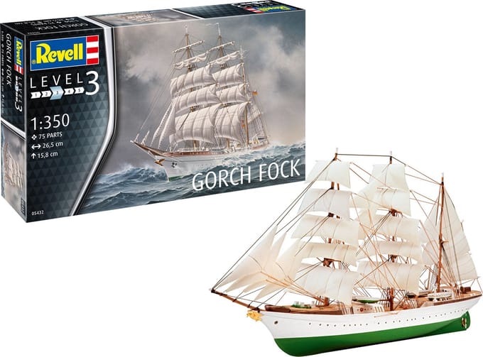 Revell Modelbouwpakket Schepen - 65432 Gorch Fock Ship - Model Set Plastic - 1:350 - Modelbouw