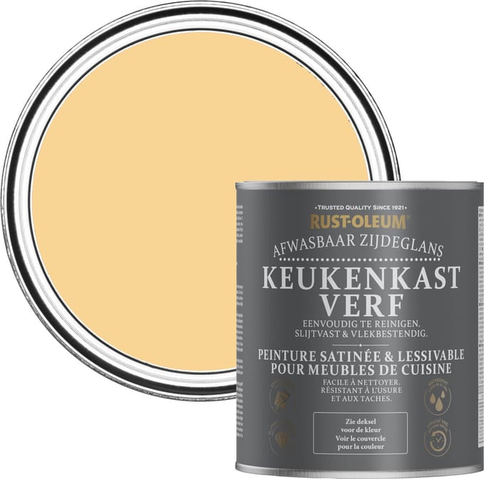Rust-Oleum Geel Keukenkastverf Zijdeglans - Mosterd 750ml