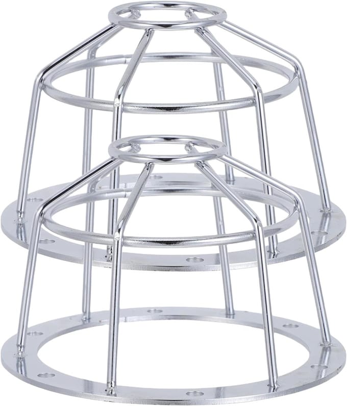 Detector Beschermkappen - Detector Beugel - Branddetectie Beveiligen - Open Ventilatie Ontwerp - 75mm Basisring - Zilver