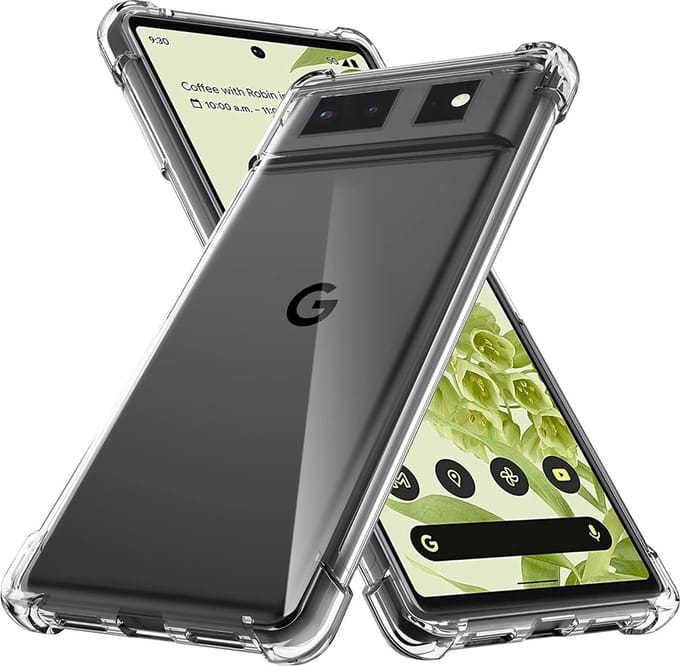 Hoesje geschikt voor Google Pixel 6 - Techsuit Shockproof Silicone Back Cover - Transparant