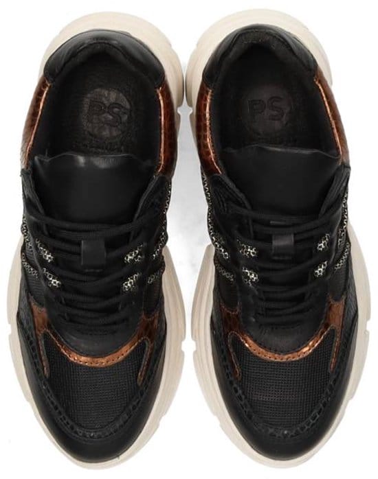 PS Poelman - maat 41- JANA Dames Sneakers - Zwart Met Combinatie
