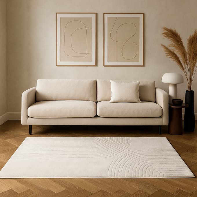 Milton & Oldbrook Vloerkleed 120 x 170 cm Targu Wit