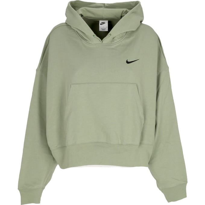 Lichtgewicht damessweatshirt met capuchon W sportkleding Jersey oversized pullover met capuchon oliegroen/zwart