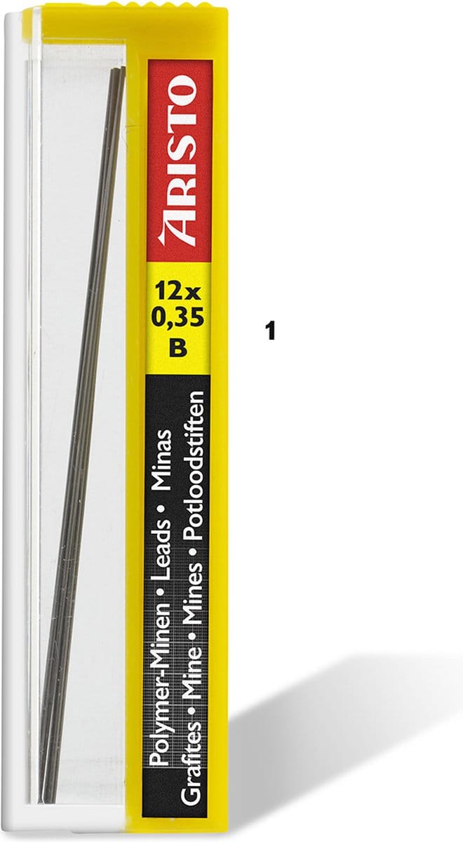 Aristo potloodstiftjes - HI-Polymer - hardheid B - lijnbreedte 0.35mm - AR-86368