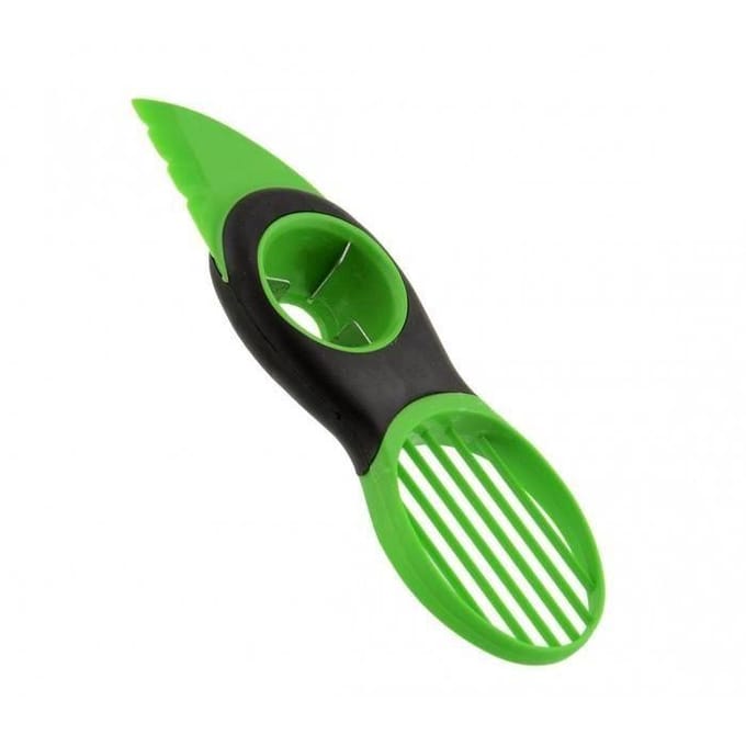 Coupe avocat 3 en 1 - NO NAME - Vert - Contemporain - Dénoyauter - Trancheuse vert