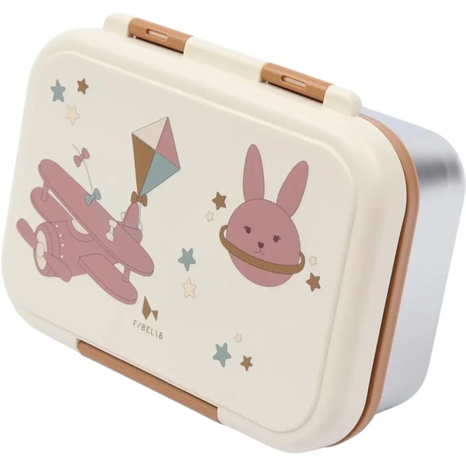 Broodtrommel voor kinderen Fabelab Bunny Air Plane