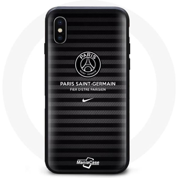 Hoesje - Paris Saint-Germain - Iphone XS Max - Zwart - PSG Logo - Flexibel
