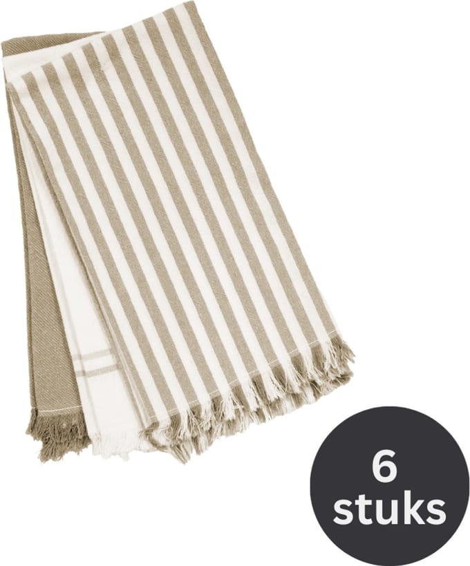 Keukenhanddoeken CAVENDISH - SET/3 - 50x70 cm, taupe