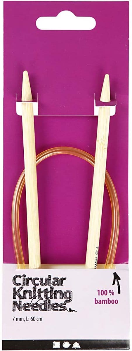 Rond breinaalden, L: 60 cm, afm 7 mm, 1 stuk