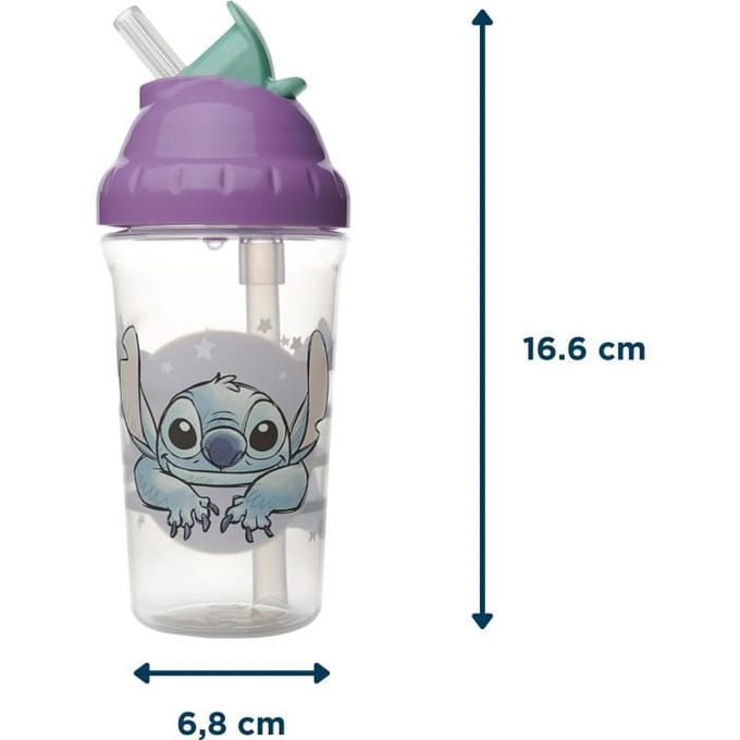 Rietjesbeker - THERMOBABY - 295 ml - Lekkagevrij - Lilo & Steek