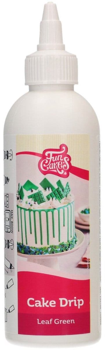 FunCakes Cake Drip - Bladgroen - 180 g - Drip Cake Decoratie - Knijpfles