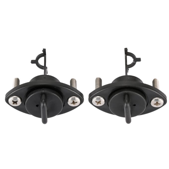 2 stuks universele draadaftapplug voor kajak-kanoboot met 4 schroeven black
