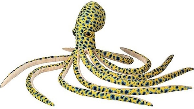 Nature Planet octopus knuffel - pluche inktvis - knuffeldier - 100 cm - zeedier