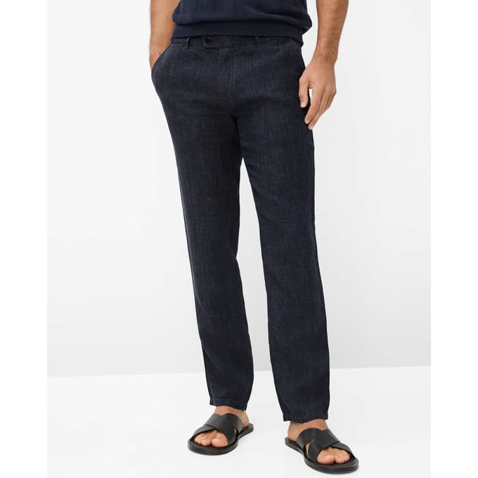 Brax Heren Chino  Style FABIO NAVY, donkerblauw, maat 36/32