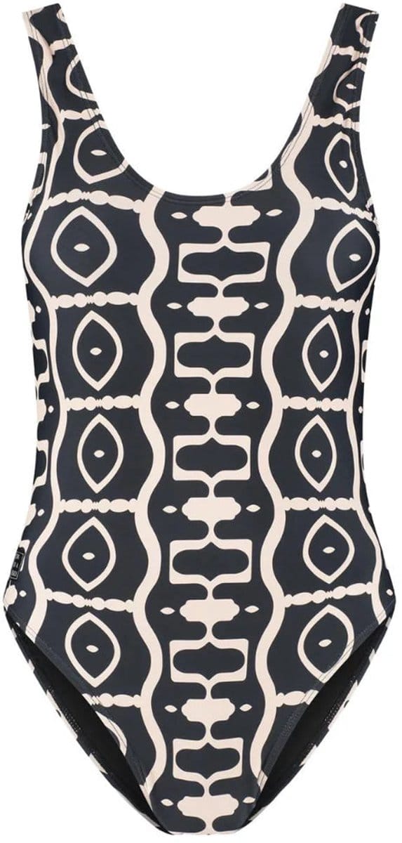 Son of a Beach - Abstract Dames Badpak - maat S - Zwart