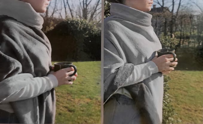 iSleep Poncho - Fleece - Omkeerbaar - Grijs