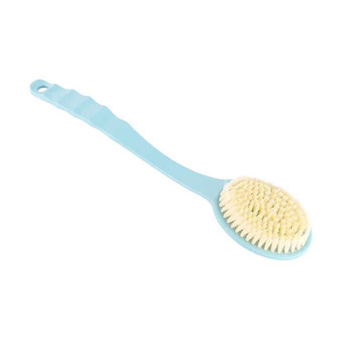 1 stuks Lange Steel Plastic Lichaamsdoucheborstel Bad Rug Reinigingsscrubber Blauw blauw
