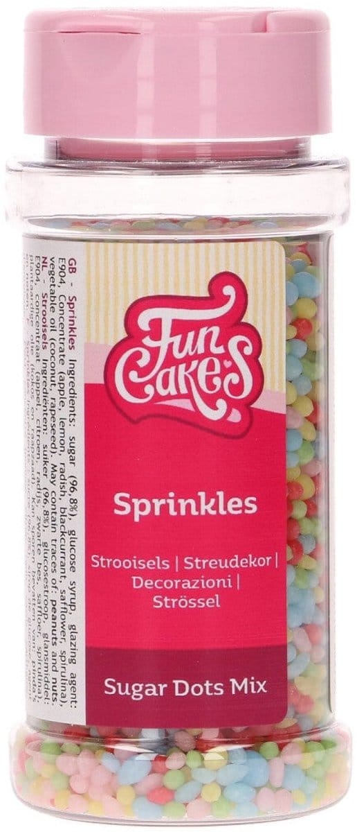 FunCakes Sugar Dots - Mix - 80g - Eetbare Taartdecoratie