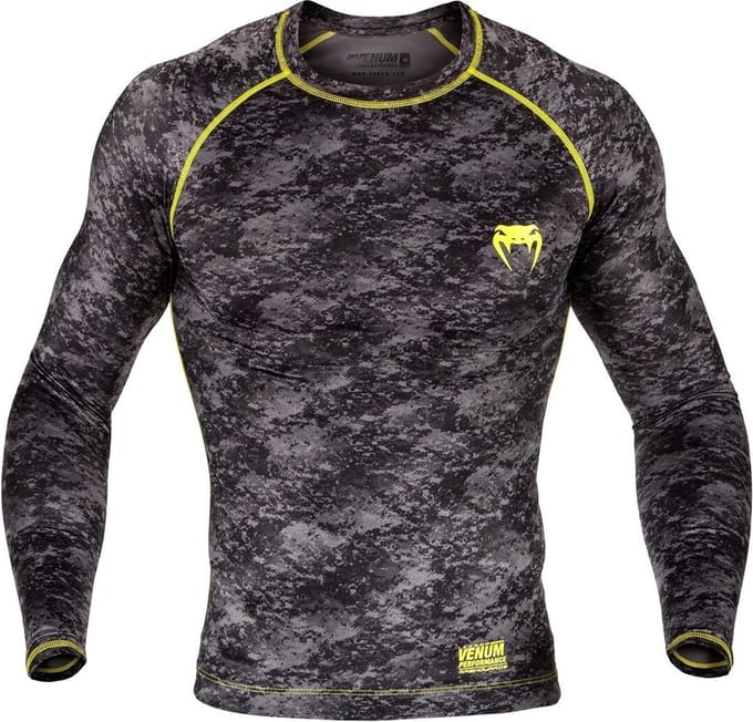 Venum Tramo Rashguard L/S Zwart Geel - S
