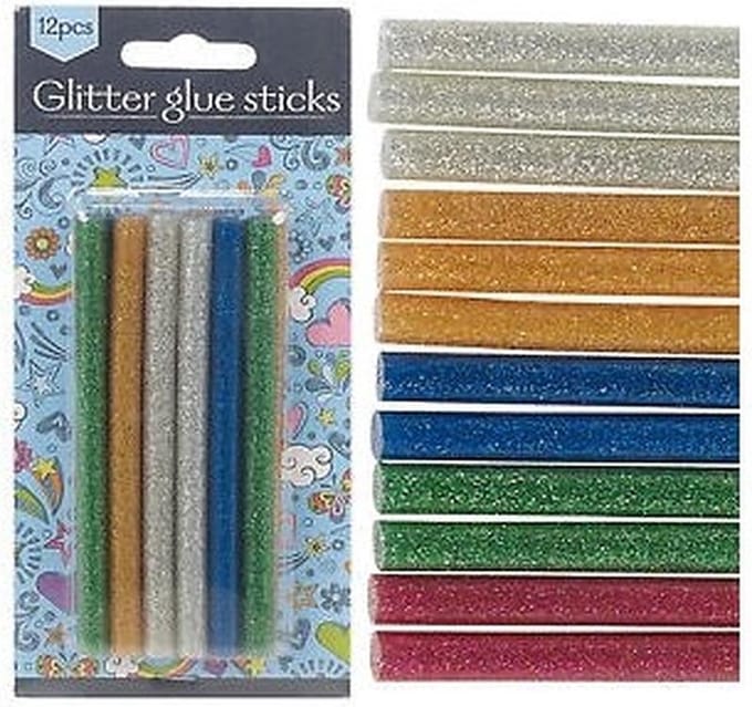 Glitter Lijmpatronen voor Lijmpistool 12 Stuks 7x100MM - Lijmpistool Vullingen