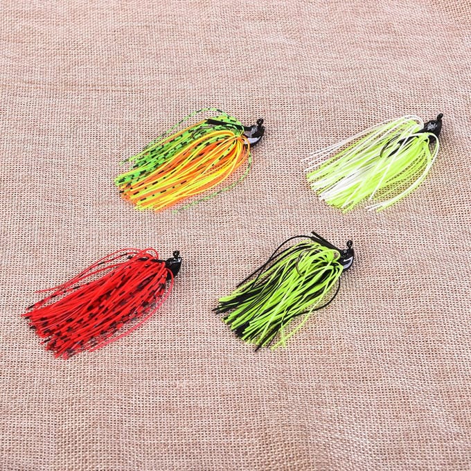7g / 10g Vissen Buzz Bait Spinnerbait Aas Buzzbaits met Jigkop Haak Gemengde Kleur 7A red