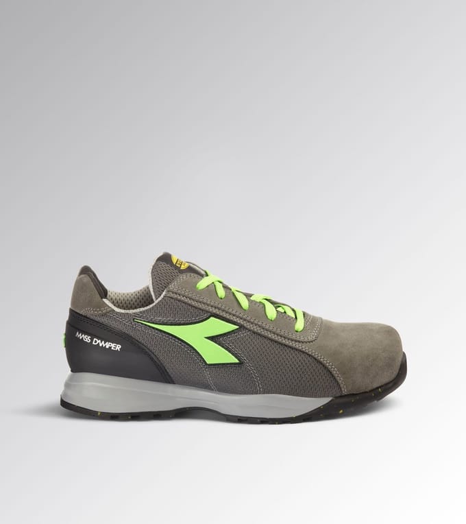 Diadora GLOVE MDS TEXT LOW S1PS FO SR COAL/GREEN FLUO 48