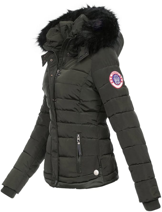 Navahoo Dames Winterjas Chloe – Getailleerd Met Afneembare Capuchon & Elegant Bont