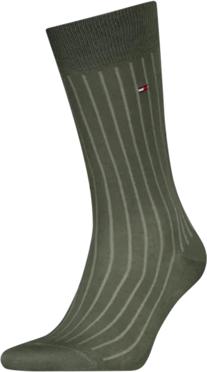 Tommy Hilfiger Herensokken Premium Rib Fil D'ecosse Uniform Green