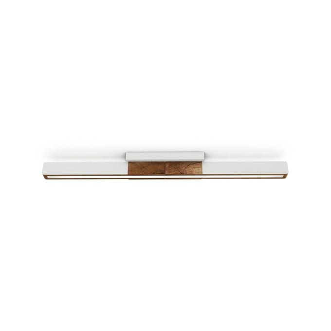 HerzBlut LED plafondlamp Lana del bianco, hout, dimbaar