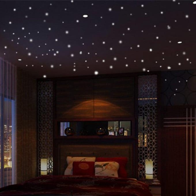 KELERINO. Glow In The Dark Muurstickers Stippen - 407 Delig